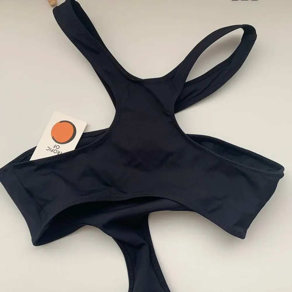 Tropic of C Mila One Piece Black Compression Swimsuit Womens New Black Small